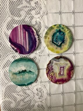 Colorful Artsy Coasters set of four.